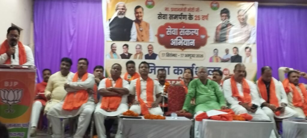 तमनार में भाजपा की जिला स्तरीय कार्यशाला, 17 सितंबर से शुरू होगा 13 चरणों का महाअभियान